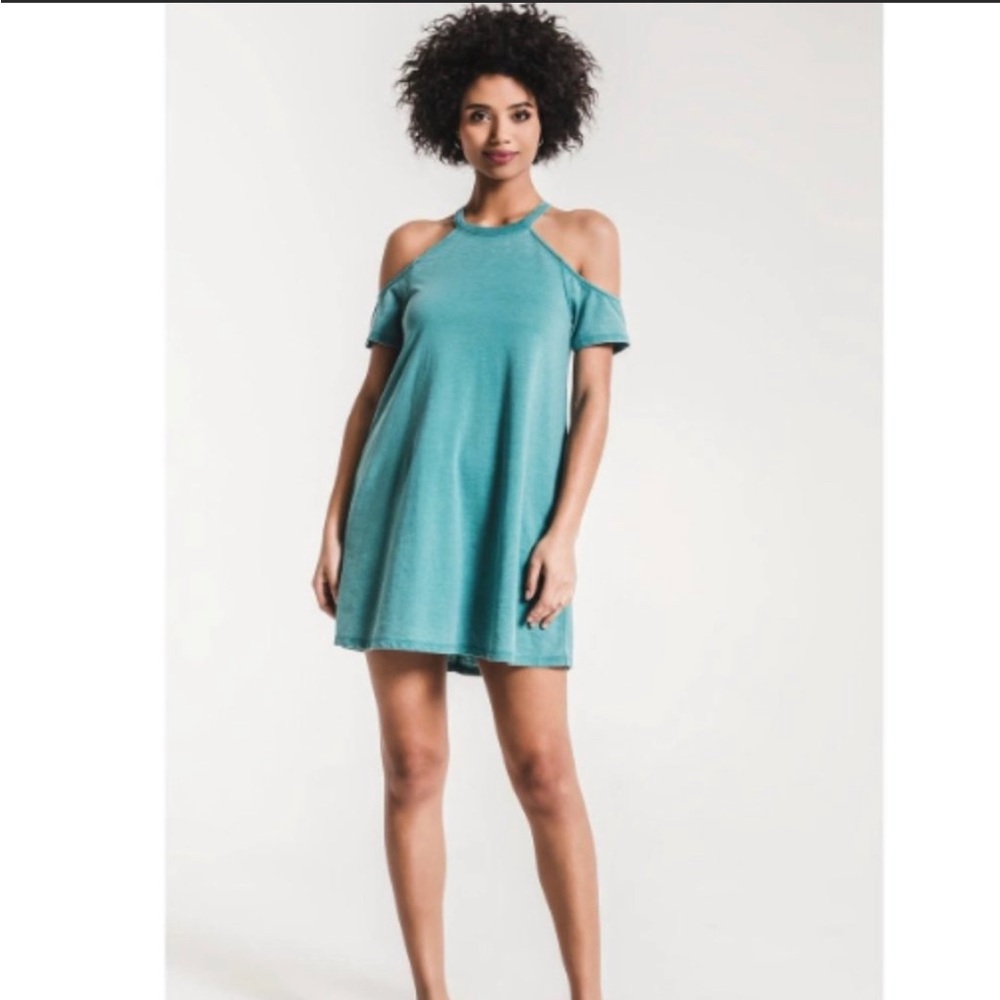 Z Supply Teal T-shirt Dress Size Large